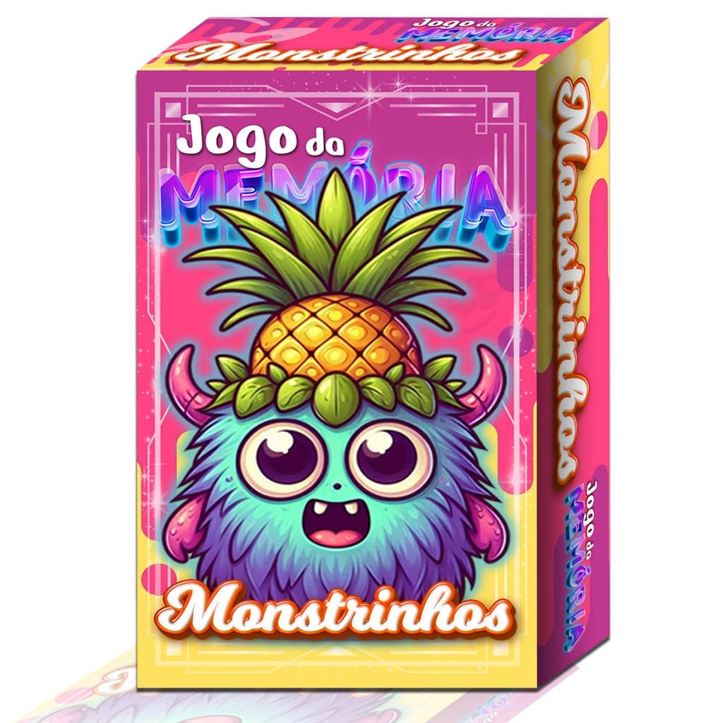 Jogo da Memória de Monstrinhos 60 Cartas Divertidas e Coloridas Ideal para Crianças e Toda a Família