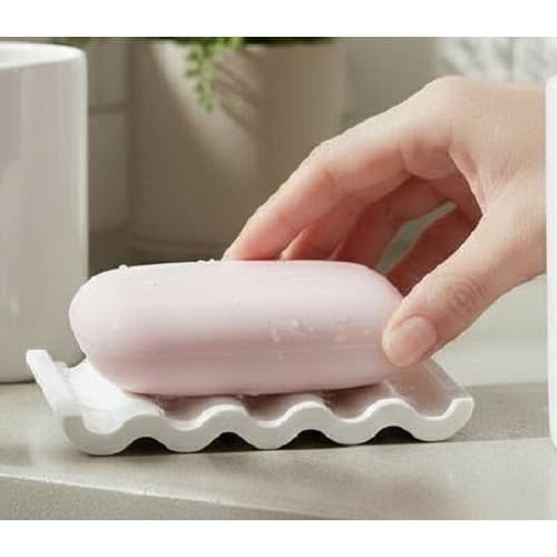 Saboneteira Wave Pia De Banheiro Lavabo Cor Branca Ou Preto