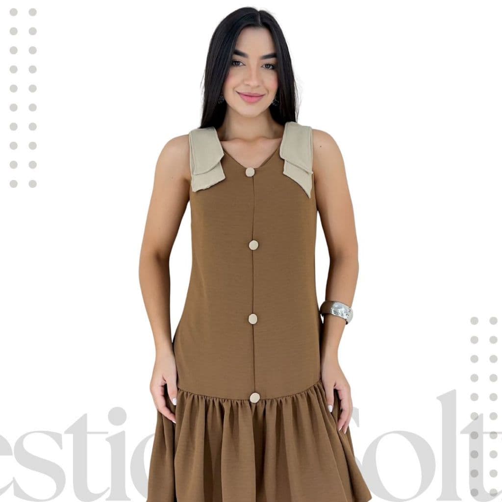 Vestido Feminino Soltinho Não Marca o Corpo Dunas
