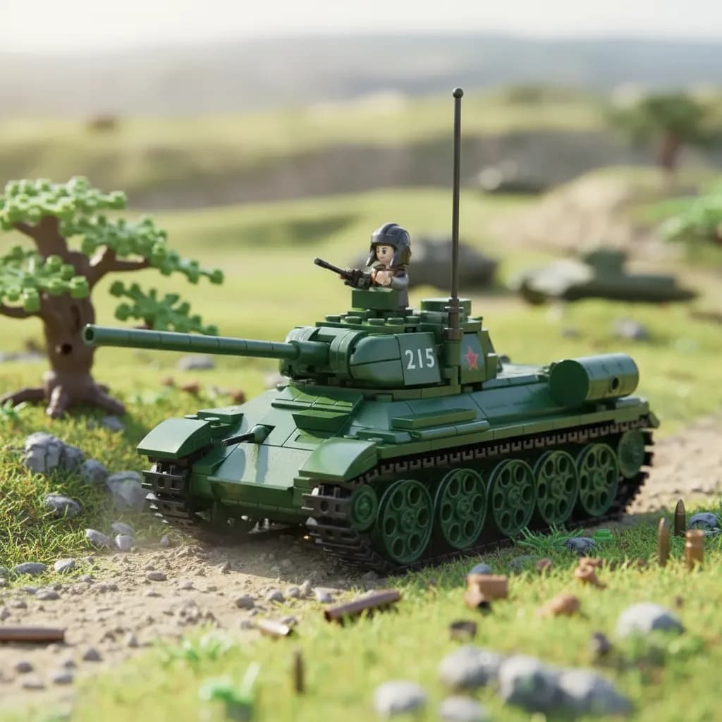 Bloco de Montar Tanque Soviético Segunda Guerra
