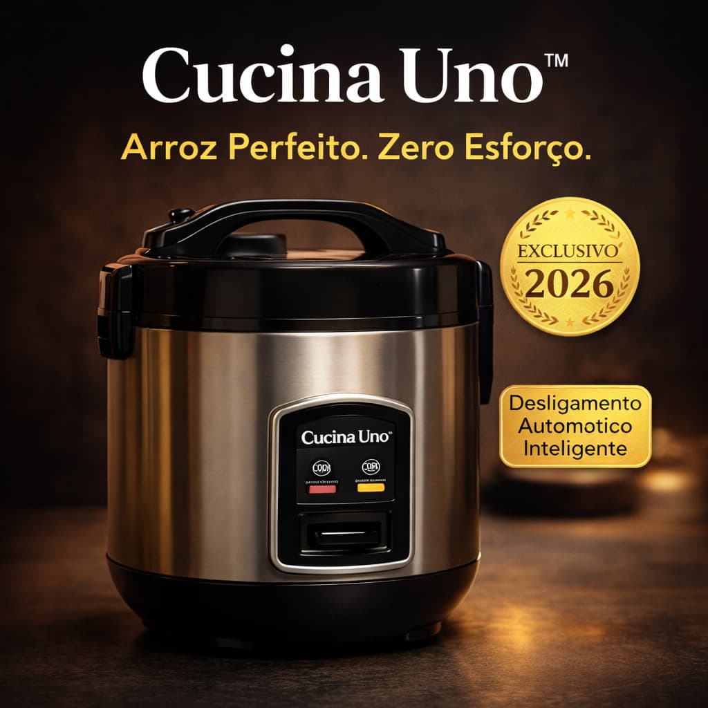 Panela de Arroz Elétrica 1L 220V Automática Compacta Antiaderente Inox Pequena – Ideal 1 a 4 Porções Cucina Uno™