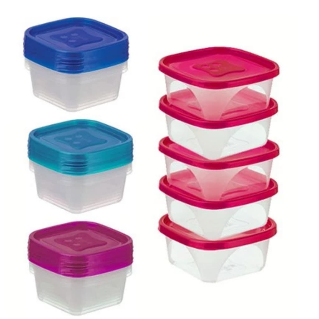 Kit De Potes Plastico Mini Pote Barcelona Com Potes De 230ml Livre de Bpa Cores Sortidas - JAGUAR