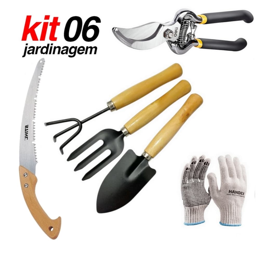 Kit 6 peças premium jardinagem ferramenta jardim jardineiro poda