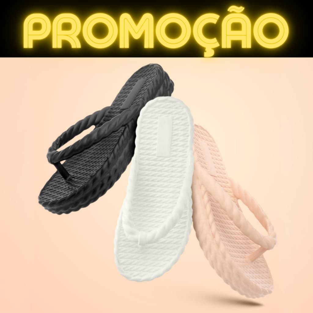 Chinelo Feminino Trança Confortável e Leve Casual para o Verão com Promoção