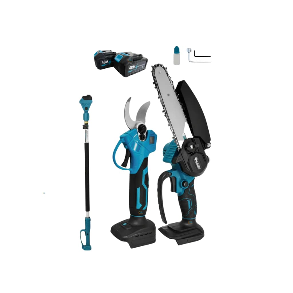 Kit de Ferramentas 3 em 1  Mini Motosserra + Tesoura de Poda + Extensor