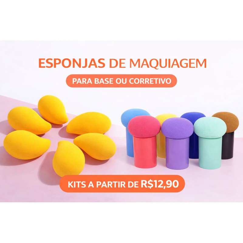 Esponjas de Maquiagem Profissionais | Kits Variados | Base e Corretivo