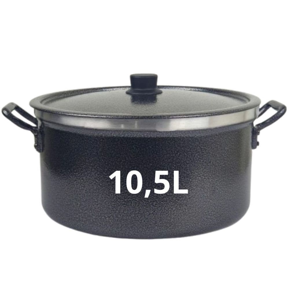 Caçarola Hotel Premium 10,5L N° 30 - Preta Craqueada