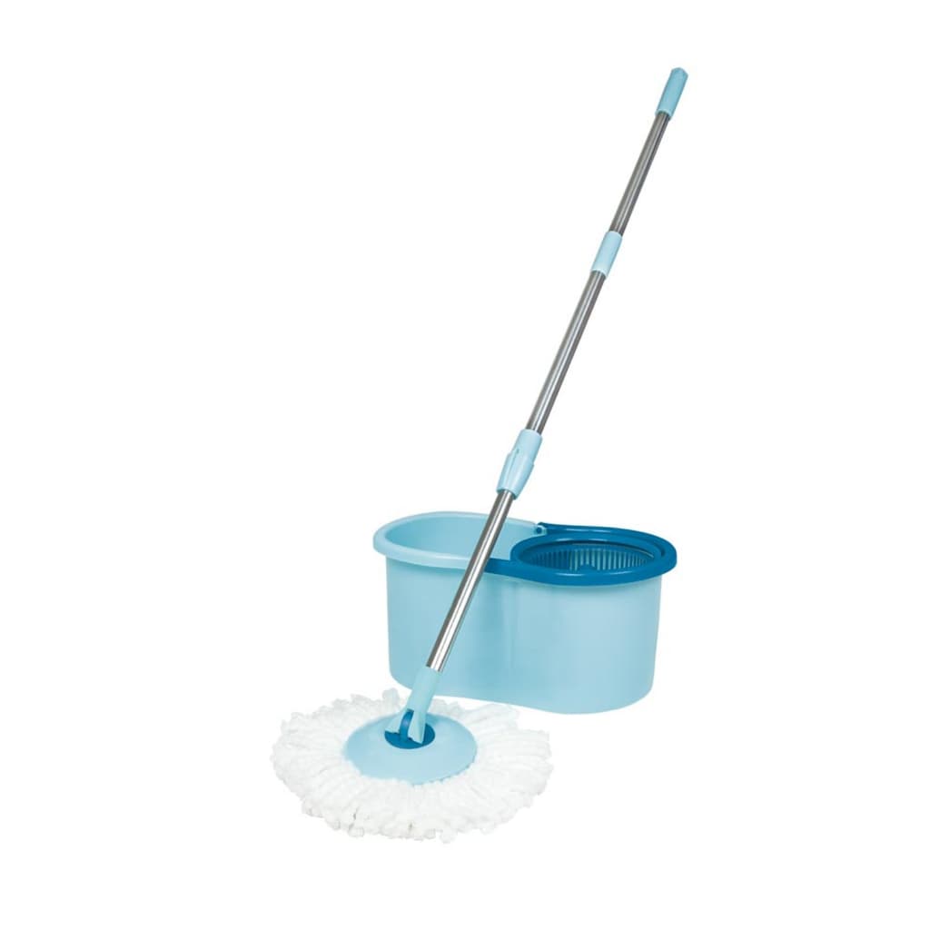 Esfregão Mop Pocket Mor 8L com Balde e Centrífuga 360° Azul Turquesa