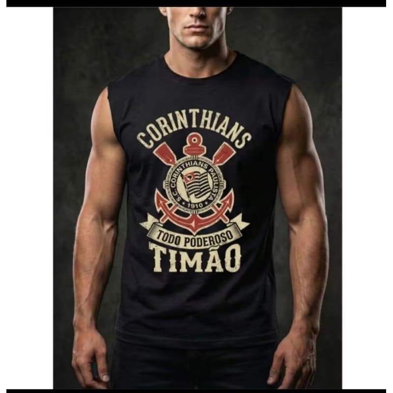 Regata Machão Estampada Timão Poderoso  Streetwear Unissex