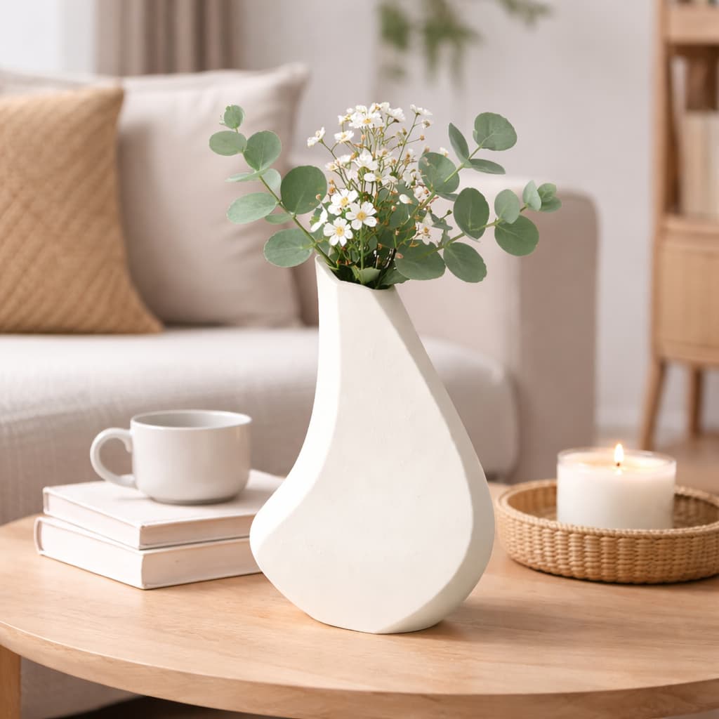 Vaso Decorativo Minimalista Moderno Flores Plantas Elegante Luxo Decoração 17,5x12cm