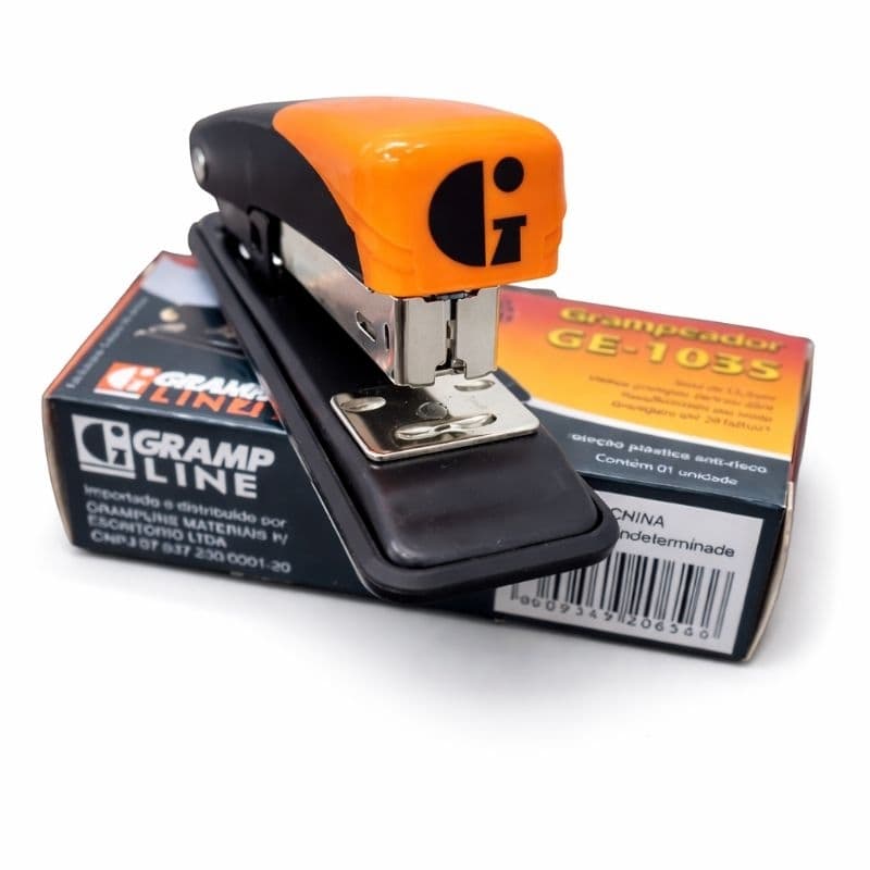 Grampeador GE-1035 Profissional Compacto Resistente Grampeia 20 Folhas sem Esforço