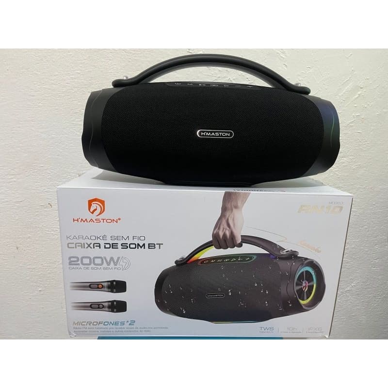 H'Maston RN10 Caixa de Som Bluetooth 200W à Prova d'Água