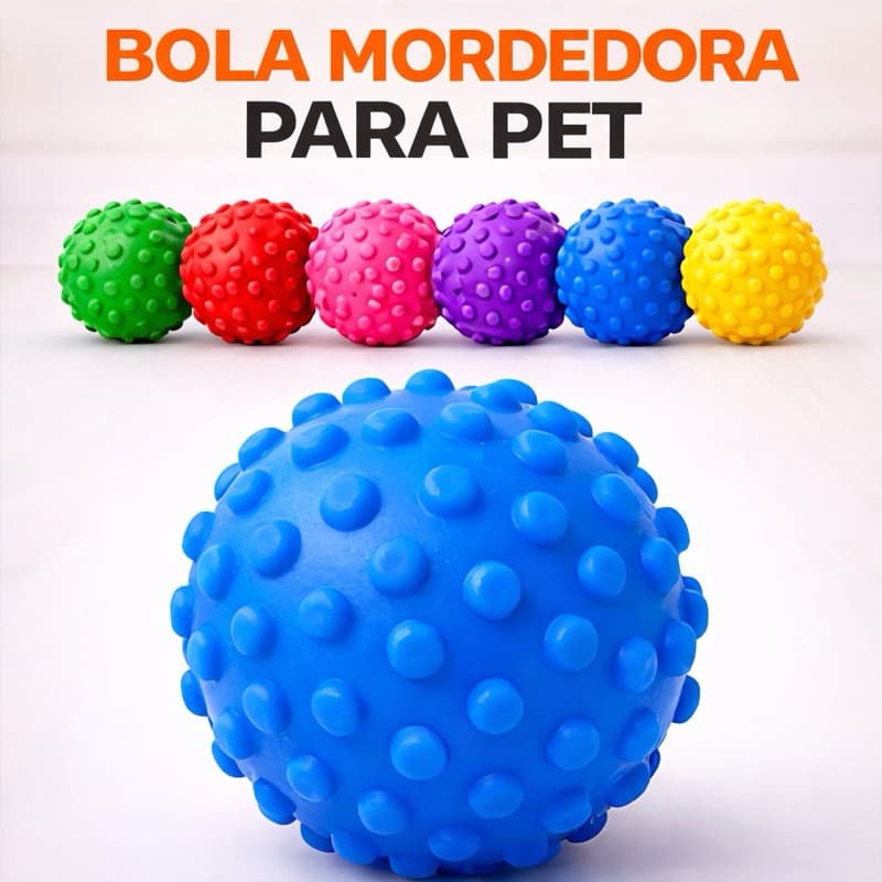Bola Cravinho Pet Brinquedo Interativo Mordedor Para Cachorro Gato Borracha Resistente Anti Stress