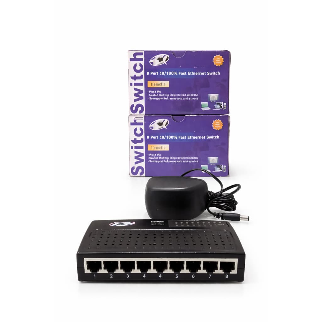 Hub 8 Portas Shark 10/100mbps Switch Rede Lan