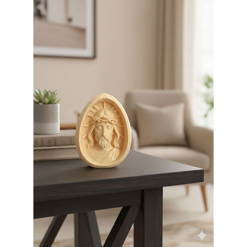 Imagem Cristo Ressuscitado Ovo de Páscoa - Impressão 3D PLA