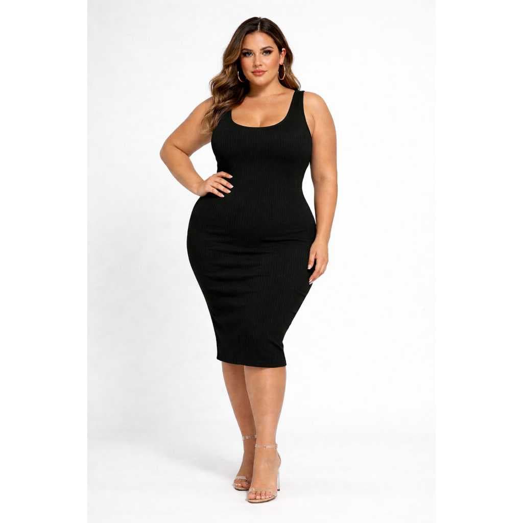 Vestido Longo Plus Size Impacto Total Fenda Alta Modelador 46 ao 50