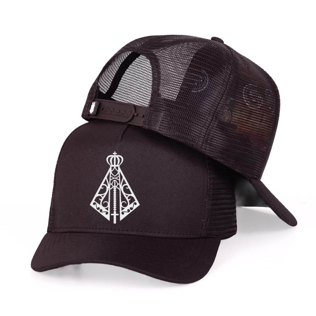 Boné Masculino Plus Size Tamanho Grande Trucker Nossa Senhora Aparecida Pampa's Country