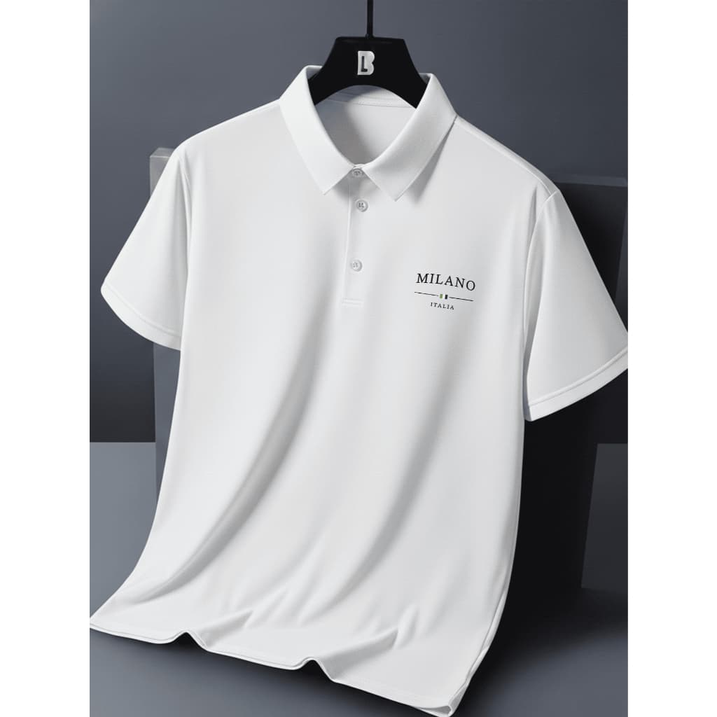 Camisa Gola Polo Masculino Camiseta Piquet Alta Qualidade Slim Milano Italia