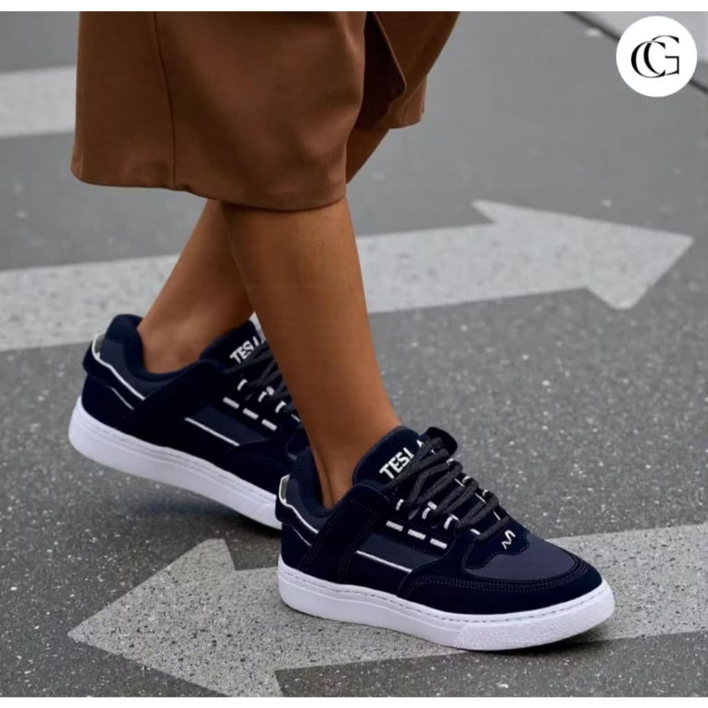 tenis tesla masculino e feminino unissex casual eskatista esportivo streetwear suede lançamento da moda do momento