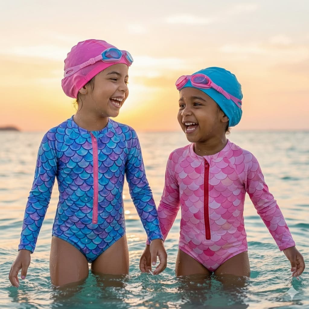 Macacão Maiô Feminino Infantil Manga Longa Estampado Promo Queima Estoque Envio Aleatório