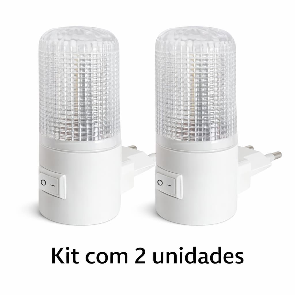 Kit de Luminária Abajur Luz Noturna Tomada - Luz Suave e Confortável para Bebês e Crianças