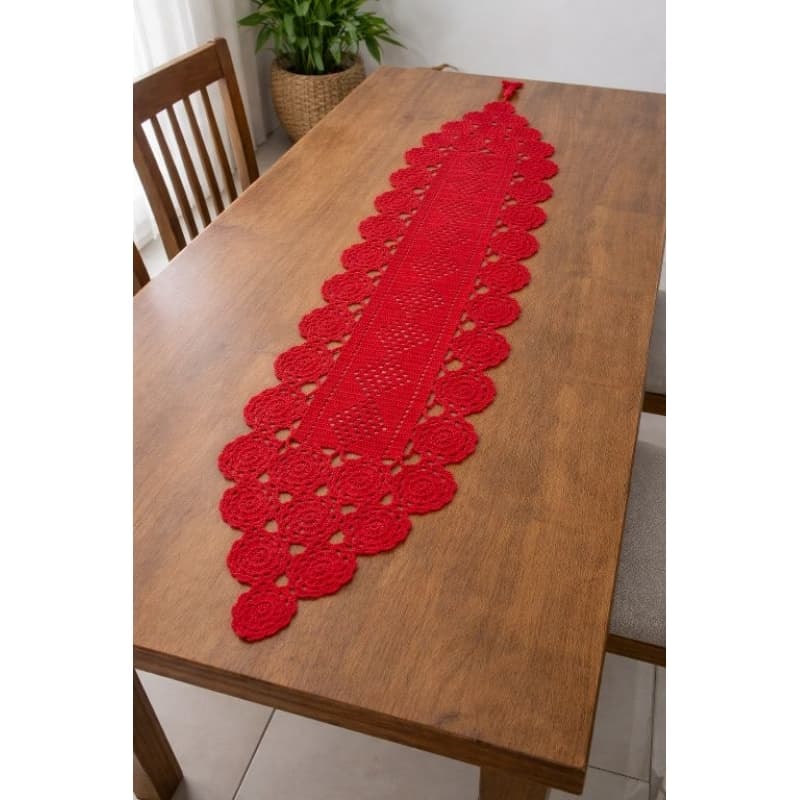 caminho de mesa de crochê
