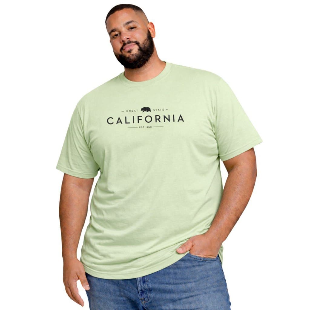 Camiseta Plus Size Masculina Alta Qualidade Algodão Gold California do P ao G4 Camisa Casual