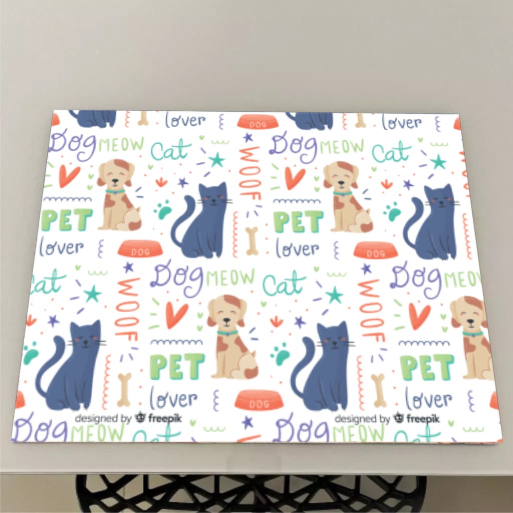 Jogo Americano Pet Animais  Gato Cachorro mesa Posta Supla Animais