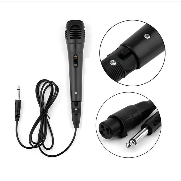 Microfone Dinâmico Profissional Anti-Ruído Com Cabo XLR de 3 Metros Plug P10