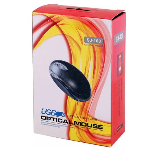 Mouse Óptico SJ-100 USB | Plug & Play | Alta Precisão 1600 DPI | Compatível Windows Mac Linux | Ideal para Notebook e PC