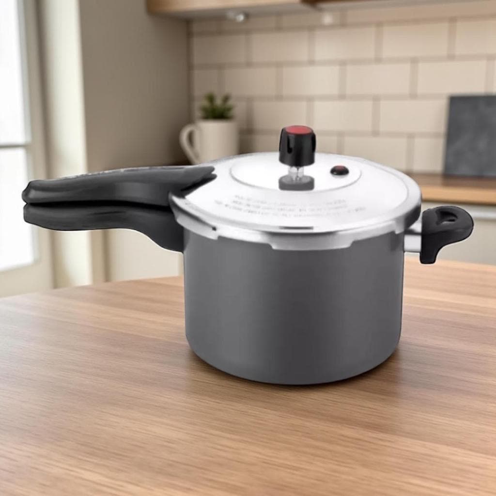 Panela De Pressão Fechamento Externo 4,5l Antiaderente Cinza Alegrete