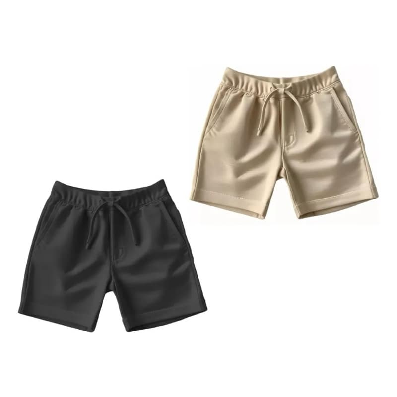 Kit 2 Short Bermuda Infantil Lisa Estilosa Premium