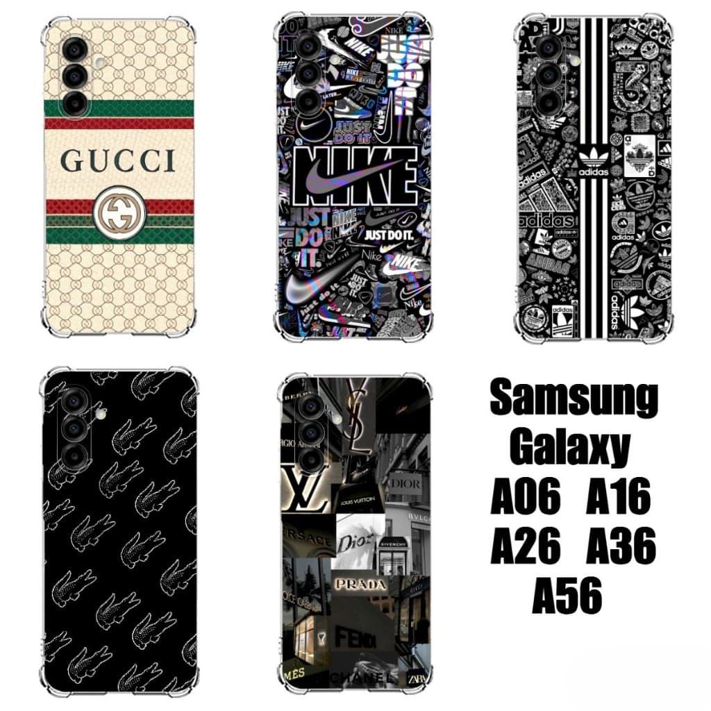 SAMSUNG GALAXY A06 A16 A26 A36 A56 Capinhas TPU Capas Marcas de Luxo Grife Esporte Proteção Anti Impacto Riqueza