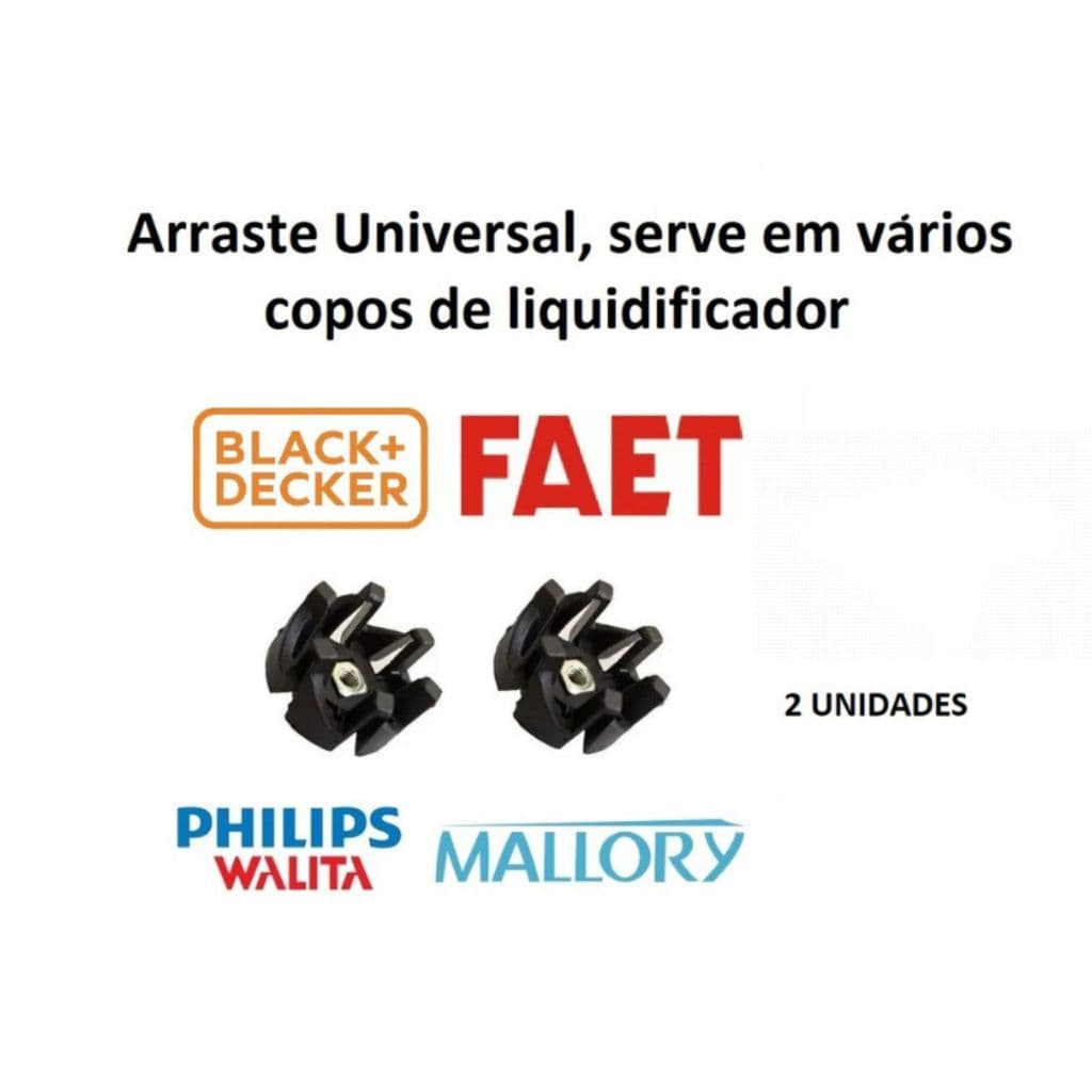 KIT com 2 Arrastes copo liquidificador Walita modelos Twister Liqfaz Daily - com porca