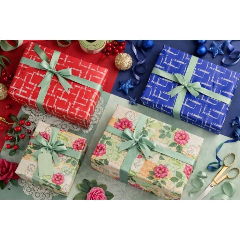 40 folhas de papel de presente 50x60 resma várias estampas