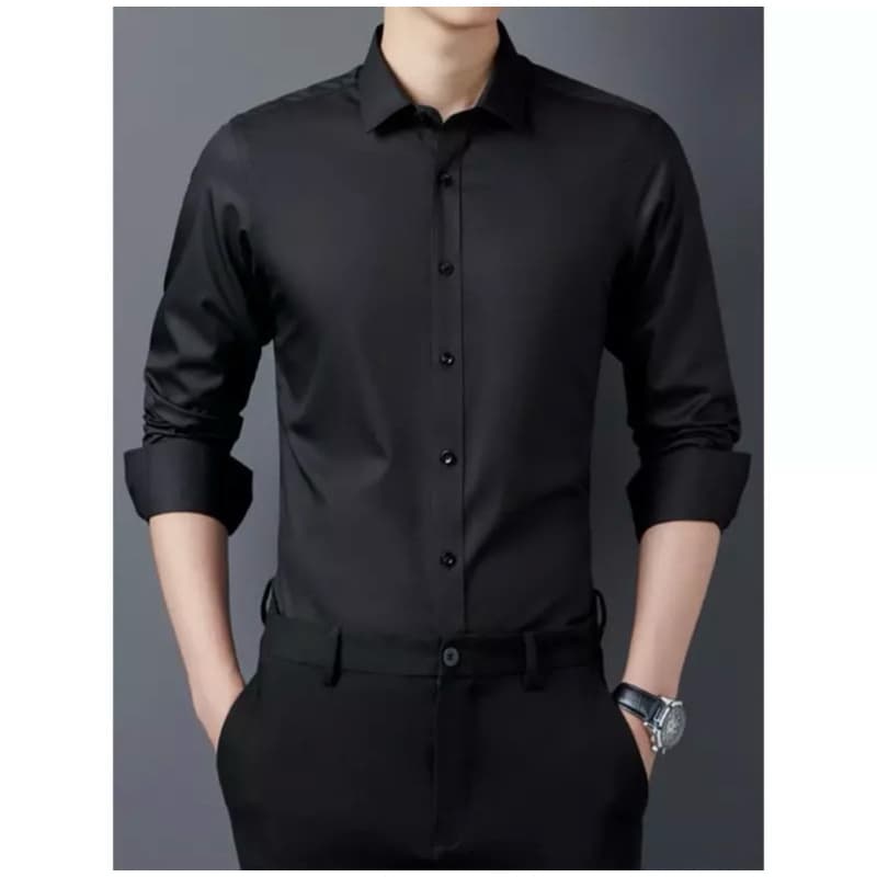 Camisa Social Masculina Slim fit luxo moda estilosa manga longa 01