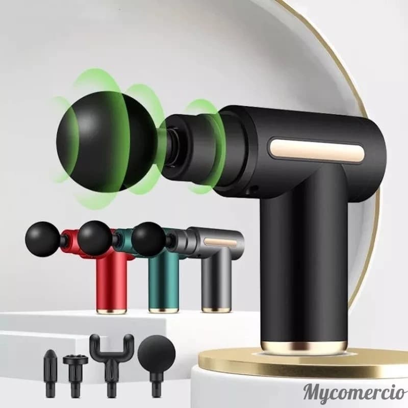 Pistola de massagem elétrica, massageador de tecidos profundos. (Cores Sortidas).