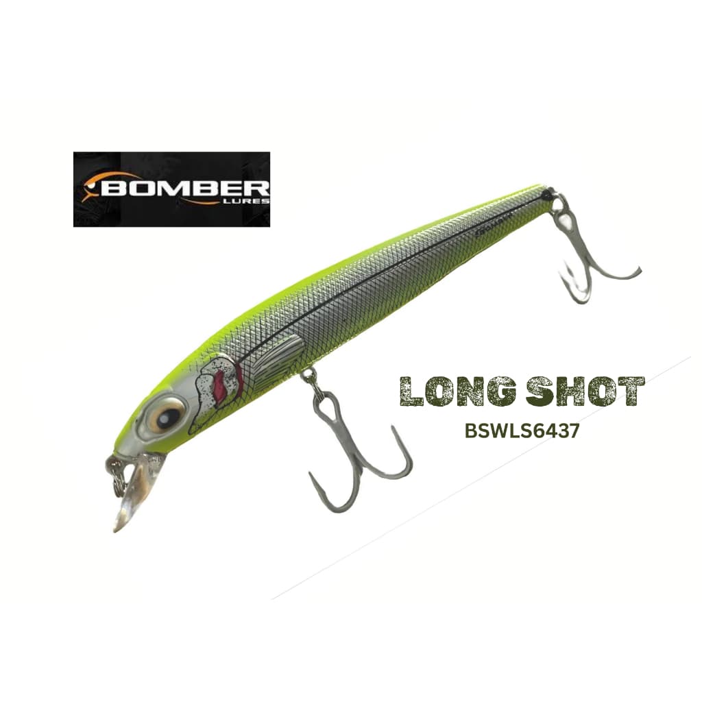 Isca Artificial Para Pesca Bomber Long Shot Bswls6437 Hering Cor Verde-limão