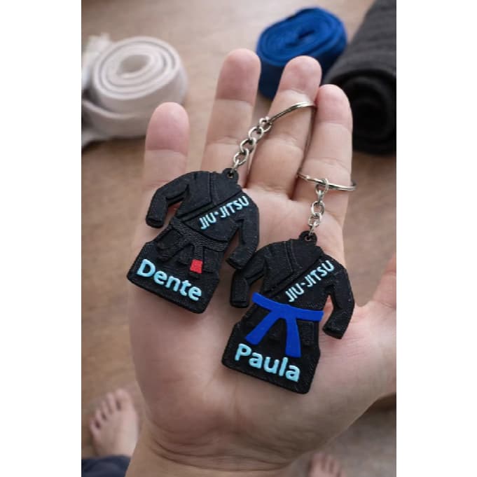 chaveiro kimono jiu-jitsu  personalizado