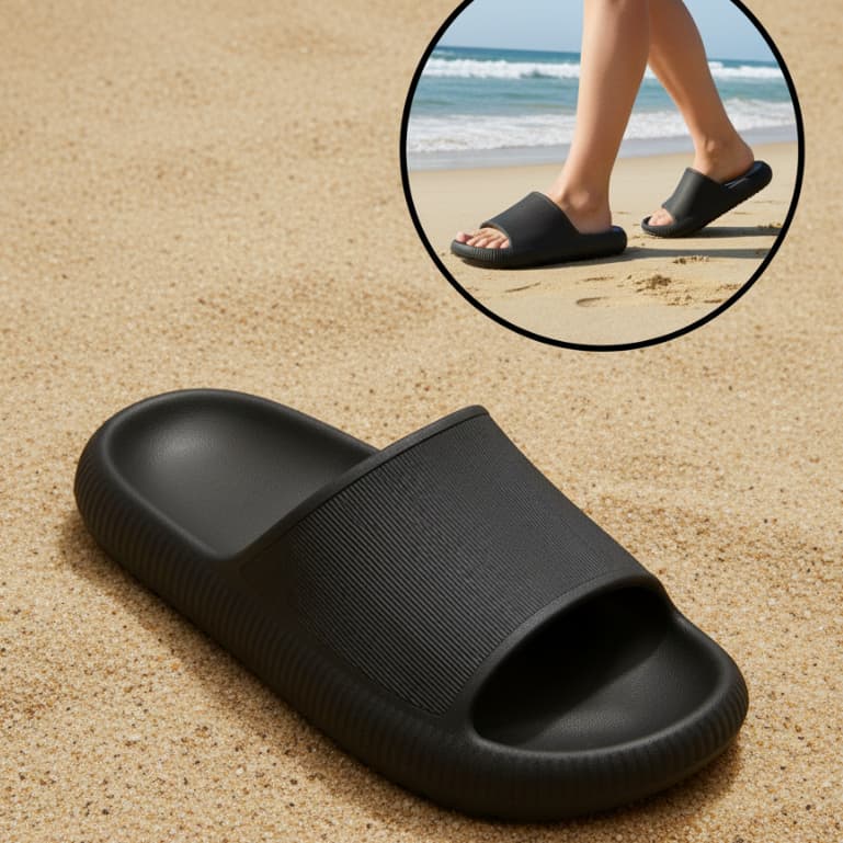 Chinelo Slide Nuvem com Solado Macio e Leve em PVC Envio Direto da Fabrica