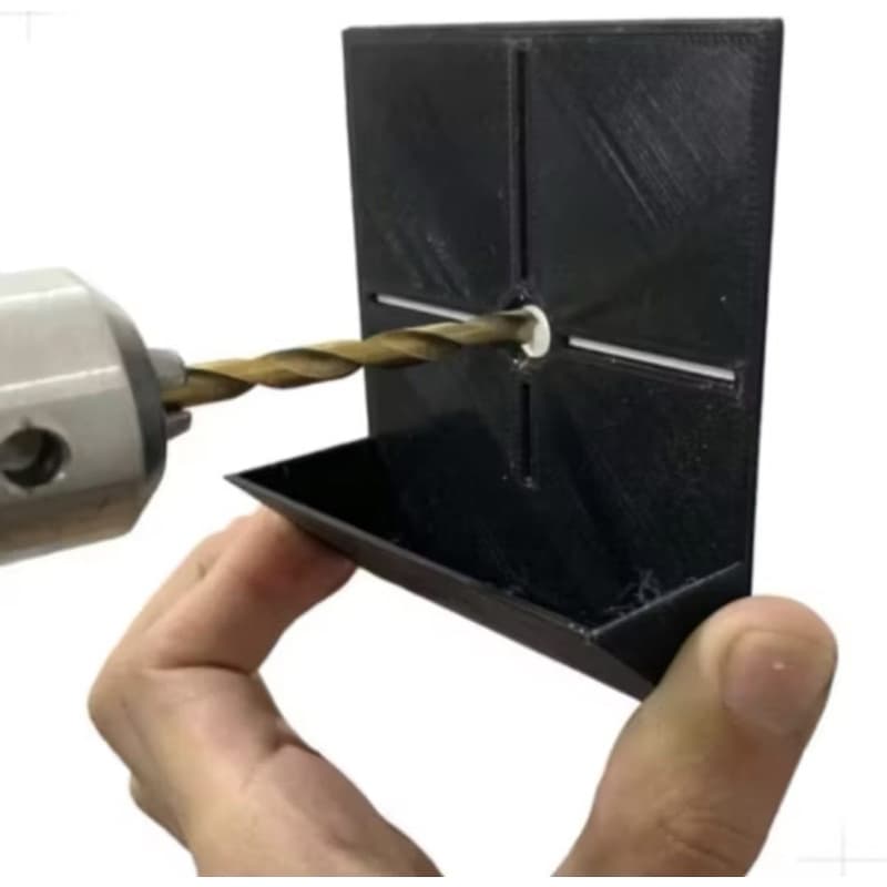 Coletor de Pó Guia para Furadeira com Bandeja Gabarito de Furação Parede 3D Alinhamento Preciso