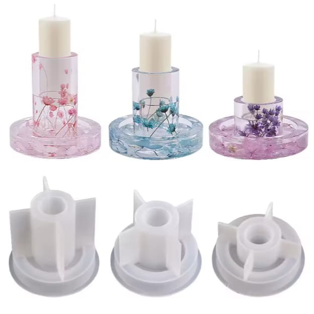 Molde Silicone Porta Velas / Molde para Gesso ou Resina Epóxi