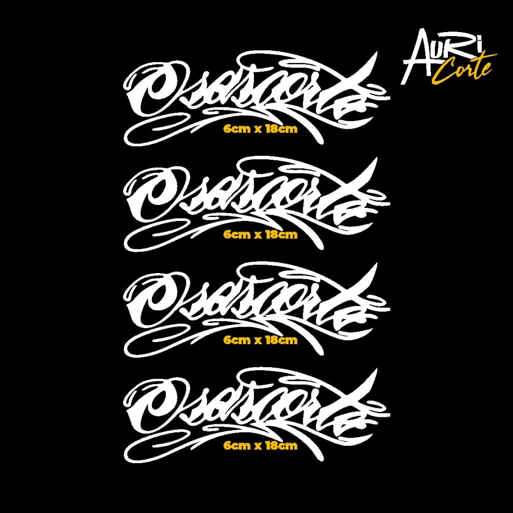Kit 4 Adesivos osascorte em vinil premium alta durabilidade original auricorte