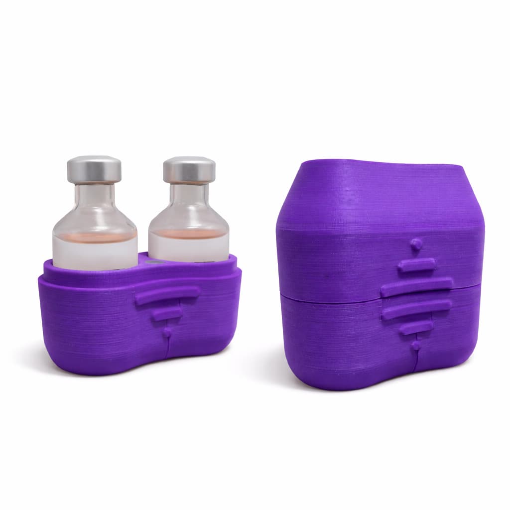Porta Ampolas 10ml | Estojo Organizador para 2 Ampolas | Tampa Magnética
