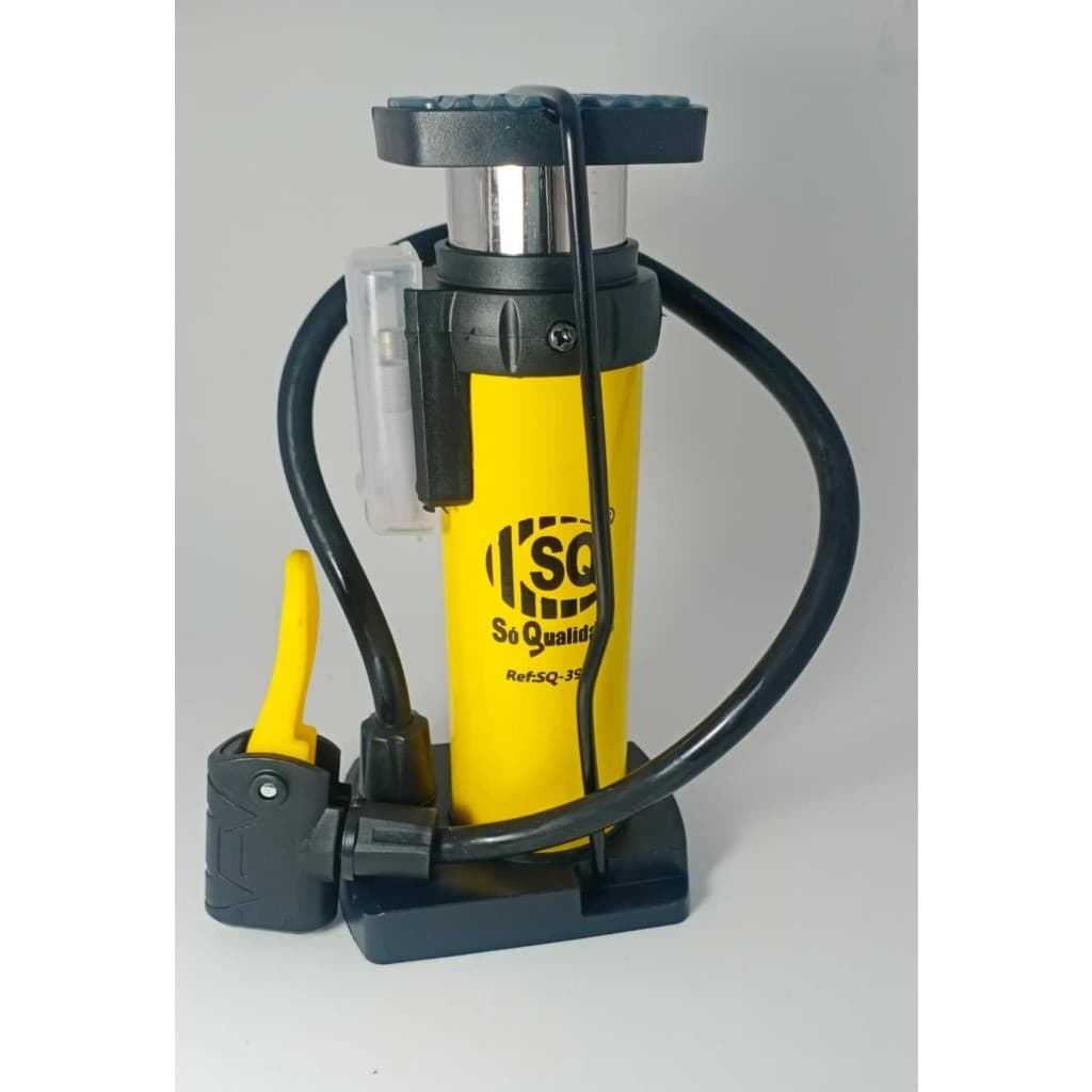 Bomba de Ar Portátil Pedal Adaptador Multifunções Cilindro Em alumínio 160 Psi Com 3 Bicos