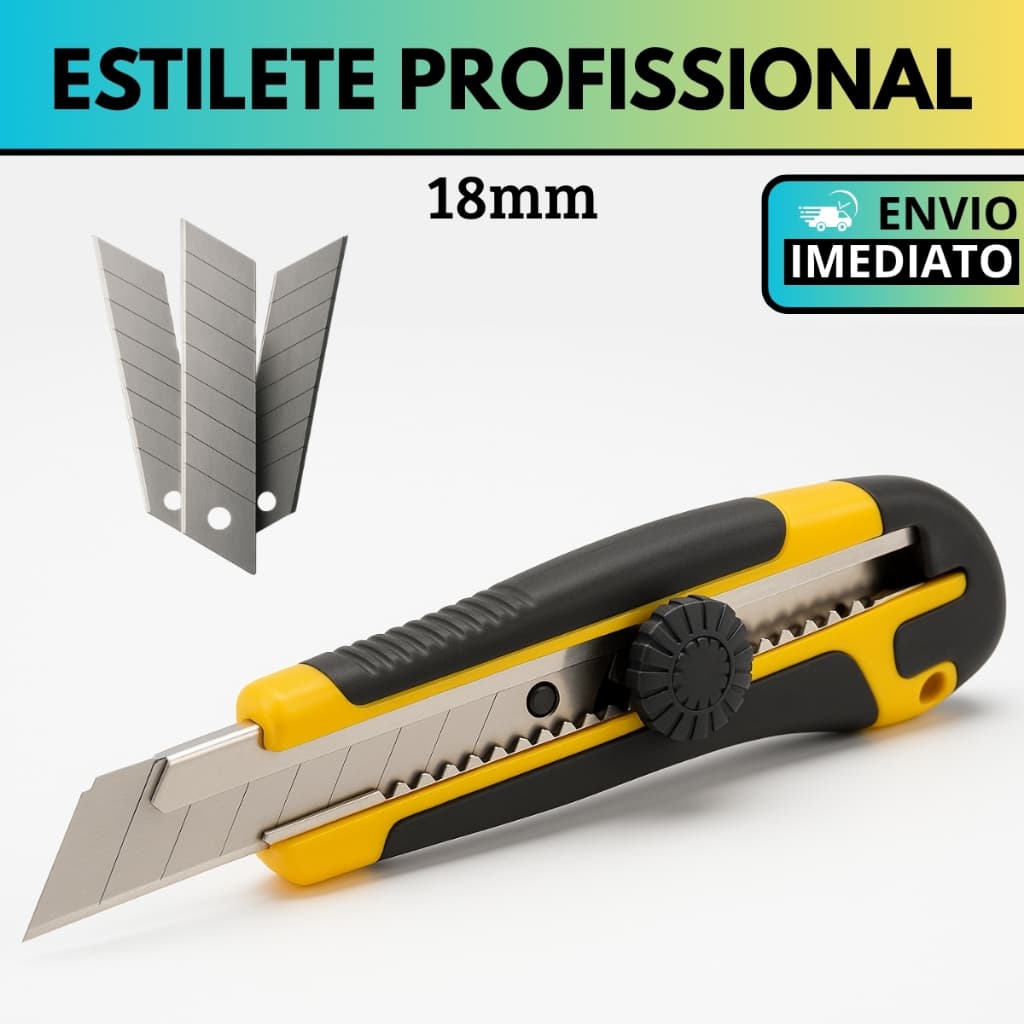 Estilete Profissional Alta Precisão Lâmina Resistente Corte Seguro Ideal para Uso Diário