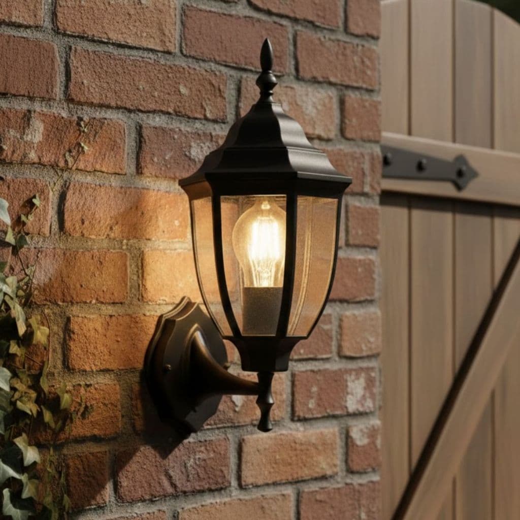 Arandela Parede Bivolt 110/220V Lâmpada E27 Colonial Vintage Grande Vidro Luminária Modelo Colonial