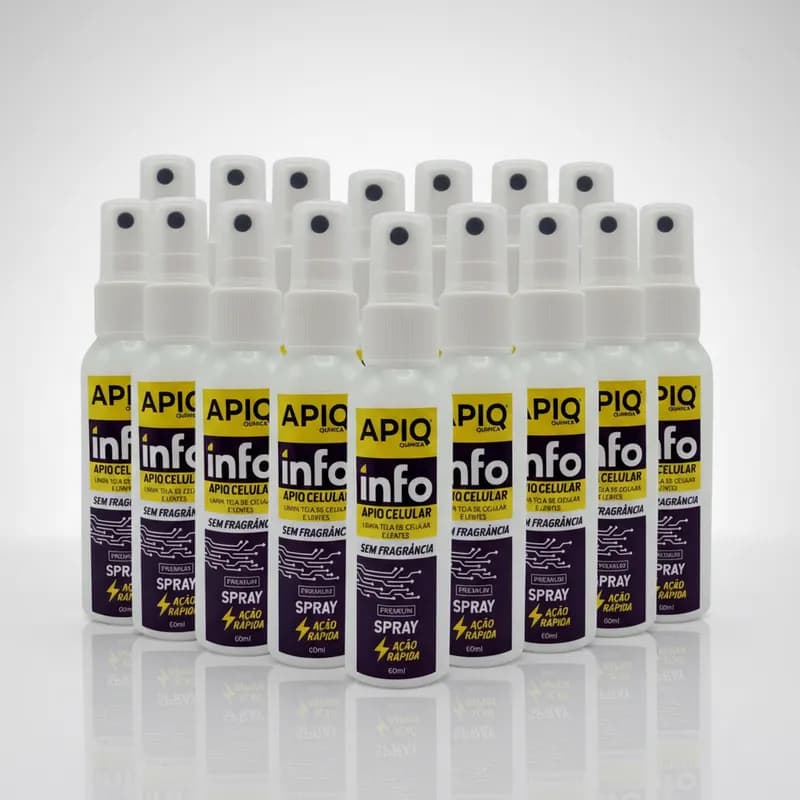 Limpador de Celular- Neutro Branco- 60 ML- Com 15 Unidade