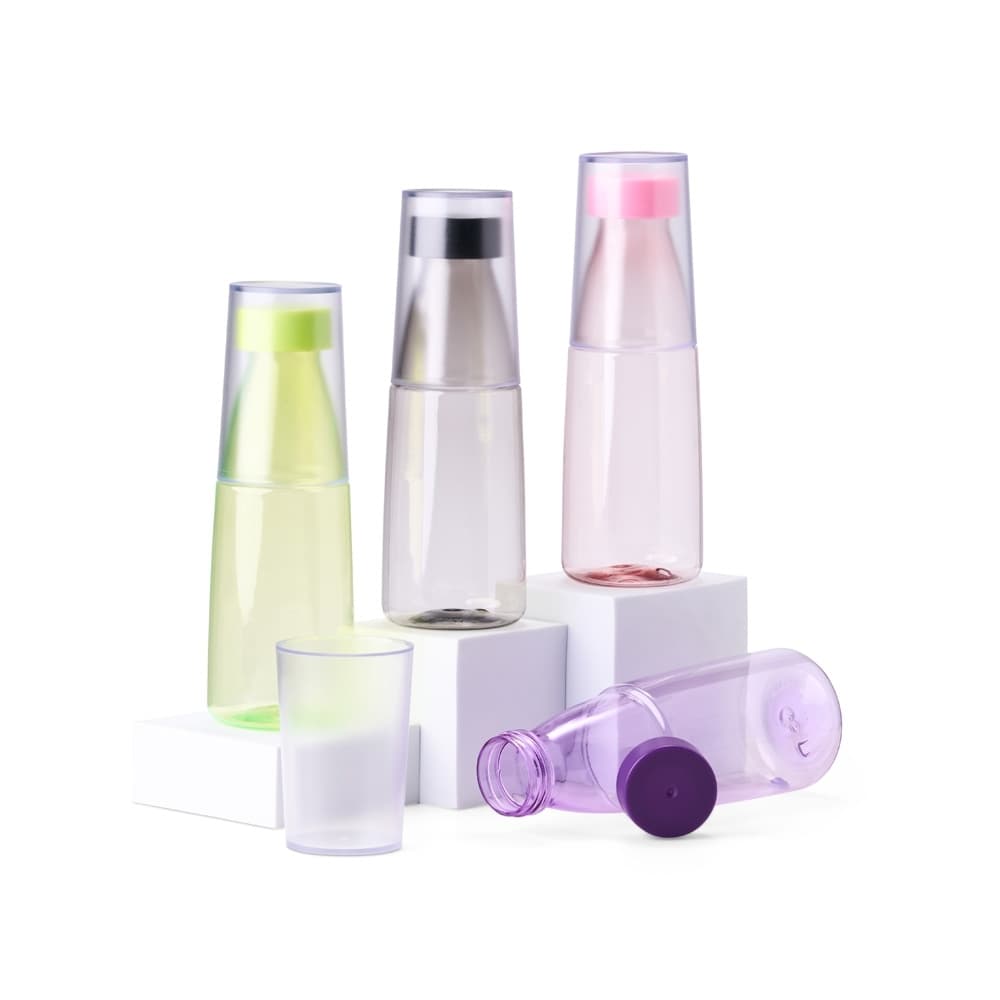 Garrafa Acrílica.  550ml. 2 em 1. Copo e Garrafa