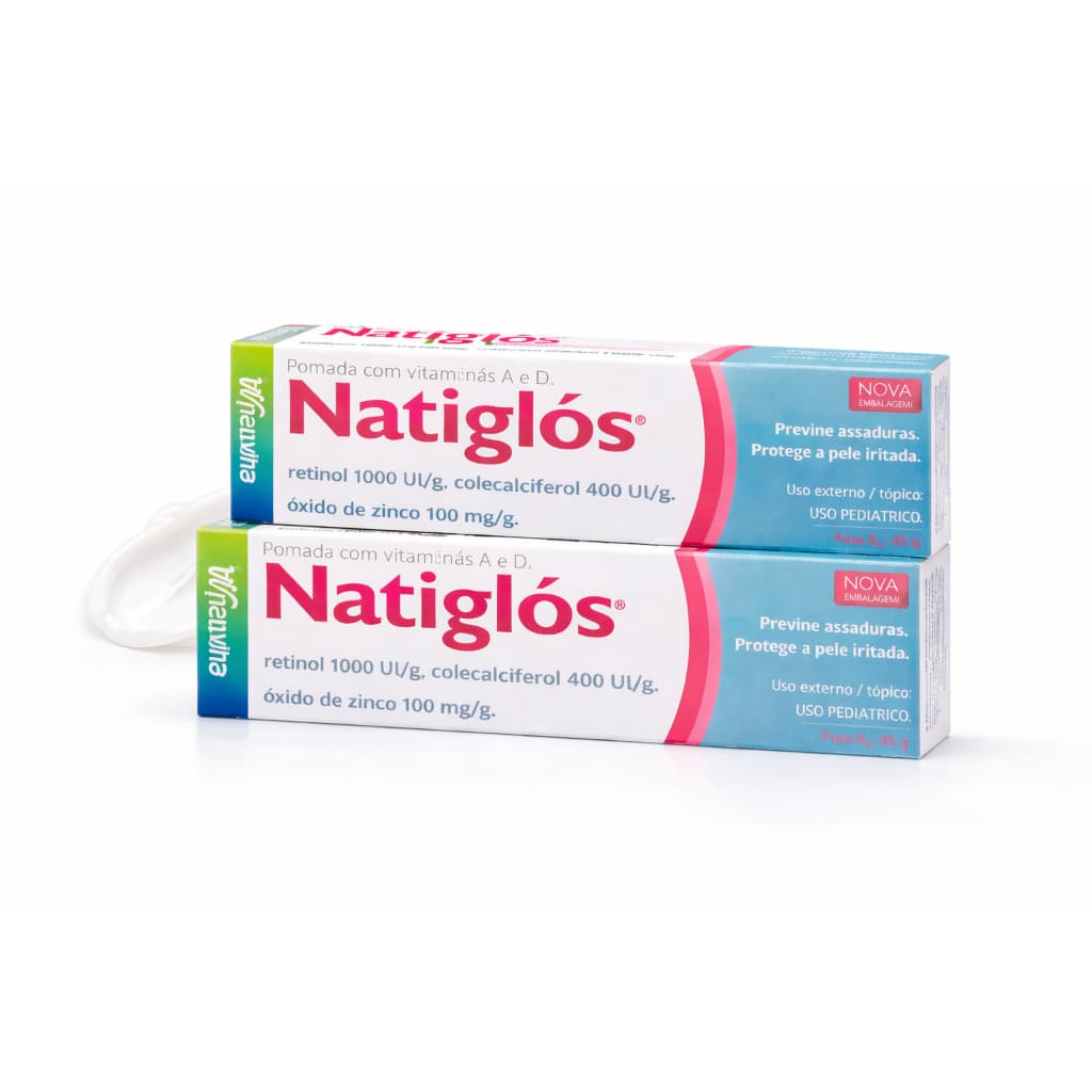 NATIGLÓS POMADA PARA ASSADURAS BEBÊS COM VITAMINAS A + D – 45g (HIPOGLÓS)